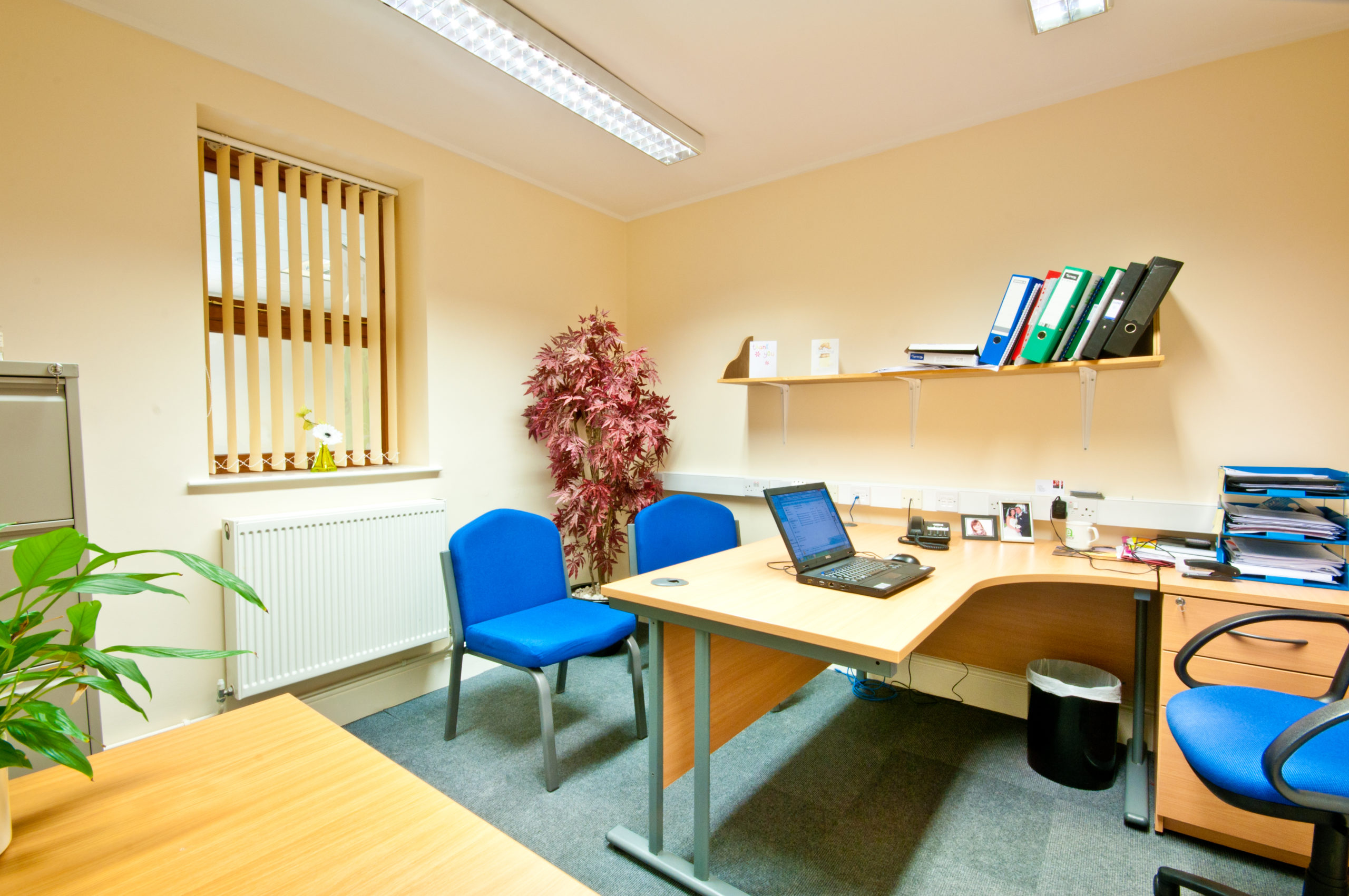 An office in Grimsby with a desk and chairs located on 84 Wellington Street, Office – G3.