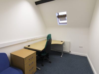 A small office at F1, 84 Wellington Street, Grimsby with a desk and chair. A small office at F1, 84 Wellington Street, Grimsby with a desk and chair.