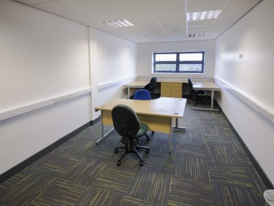 An office in Grimsby's G3 Enterprise Village, featuring a desk and chair.